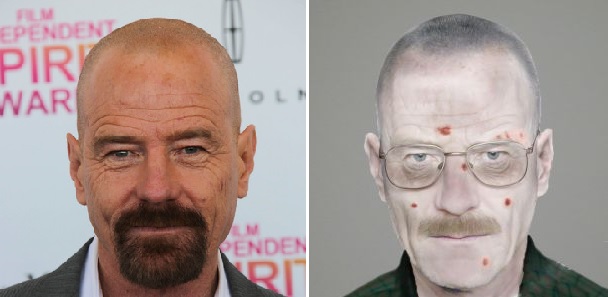 Bryan Cranston before (L) and after (R) 'Breaking Bad'